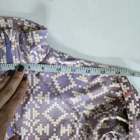 Nike Pro Aztec Hyperwarm purple half zip long sleeve sz XS - Picture 6 of 9